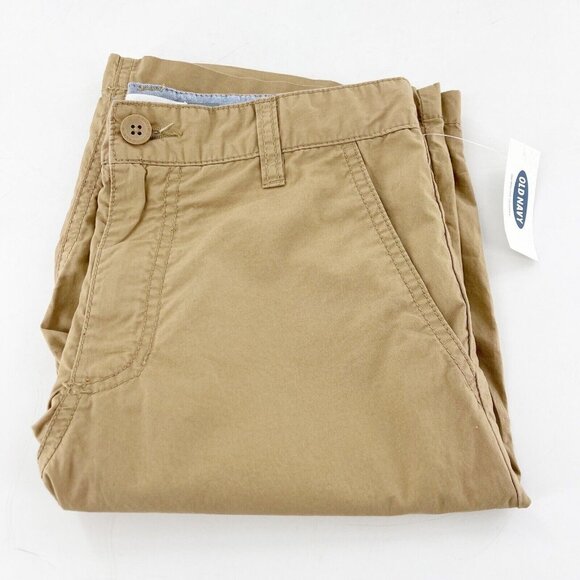 Old Navy Khaki Bermuda Shorts Size 12 Regular Cotton Blend Chino Boys New Youth - Picture 3 of 13